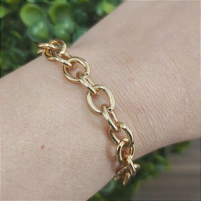 Pulseira Correntaria IRIS  M ( redondo) Folheado em ouro