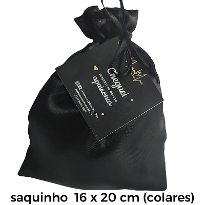 Saquinho de cetim 16 x 20 cm ( Colares) ( embalagem)