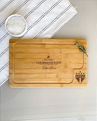 Tábua de Churrasco 32x20 cm em Bambu Personalizada Dia dos Pais