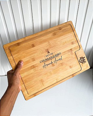 Tábua para Churrasco Personalizada em Bambu 40x30cm
