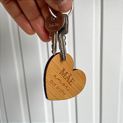 Chaveiro Coração Personalizado Dia das Mães