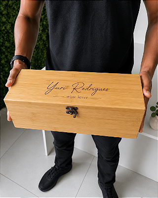 Kit Caixa de Vinho Personalizada com 4 Acessórios