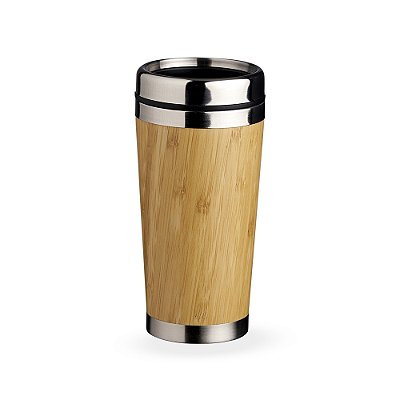 Copo Térmico Inox Bambu Personalizado Brinde Corporativo 500ml