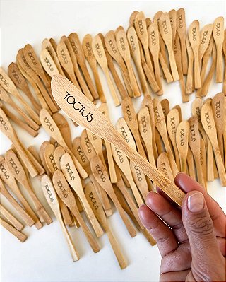 Espatula de Bambu Personalizada com Logo Brinde Corporativo