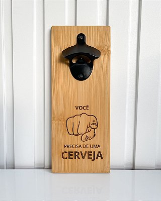 Abridor de Garrafa Personalizado de Parede Magnético