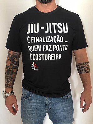 Camiseta BJJ Stars Finalização Preto