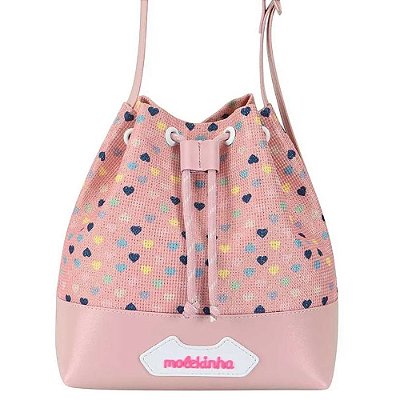 BOLSA INFANTIL MOLEKINHA 200012 CRU ROSA/HOLOGRAFICO/OURO RO