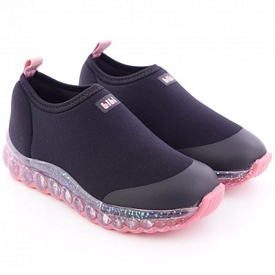 TENIS INFANTIL BIBI 1079168 PRETO/CHERRY