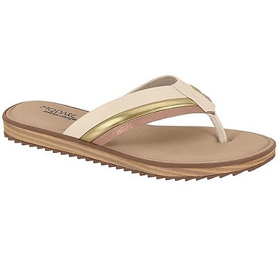 SANDALIA FEMININO MODARE 7141129 BEGE/CREME/DOURADO