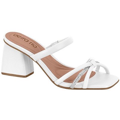 SANDALIA FEMININO BEIRA RIO 8499101 BRANCO/CRISTAL