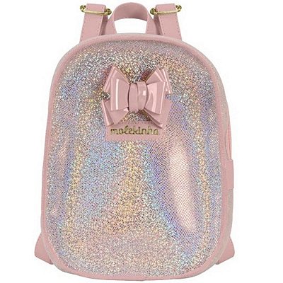 MOCHILA INFANTIL MOLEKINHA 2000513 ROSA/HOLOGRAFICO/ROSA