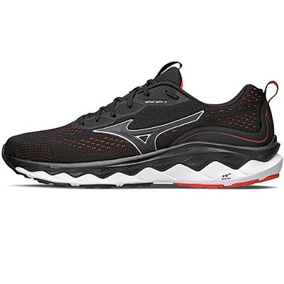 TENIS MASCULINO MIZUNO 101070070 WAVE WAY 3 PRETO/VERMELHO