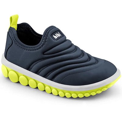 TENIS INFANTIL BIBI 1155014 ROLLER 2.0 NAVAL/AMARELO FLUOR