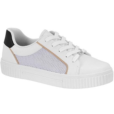 TENIS FEMININO VIZZANO 1307103 PRATA/BRANCO/BEGE