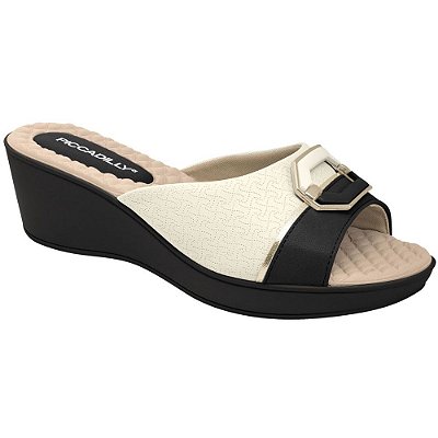 SAPATO FEMININO PICCADILLY 654044 OFF WHITE/PTO