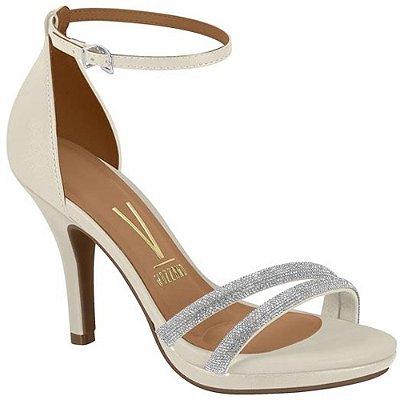 SANDALIA FEMININO VIZZANO 62101037 BRANCO OFF/CRISTAL