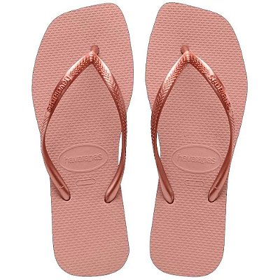 SANDALIA FEMININO HAVAIANAS SLIM SQUARE ROSA CROCUS