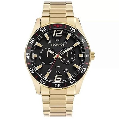 RELOGIO MASCULINO TECHNOS 6P25BX1P DOURADO/PRETO