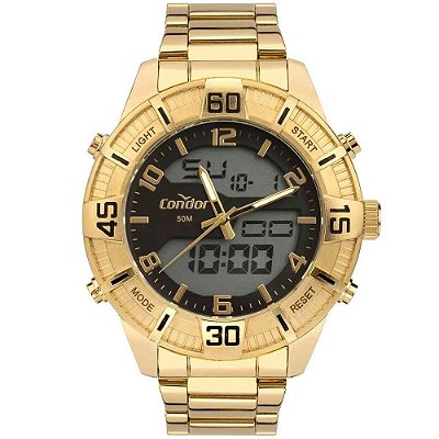 RELOGIO MASCULINO CONDOR COXH919AB4D  DOURADO/PRETO