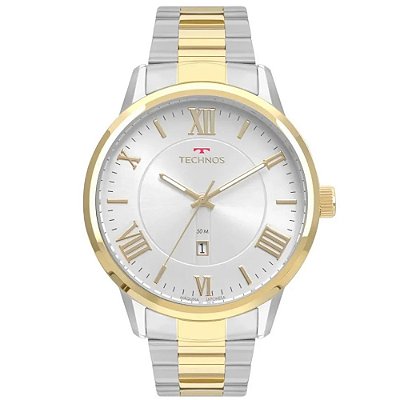 RELOGIO UNISSEX TECHNOS 2115TVN1K PRATA/DOURADO