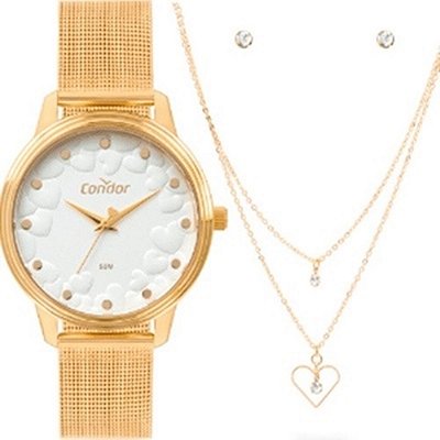 RELOGIO FEMININO CONDOR C02035NERK4B DOURADO