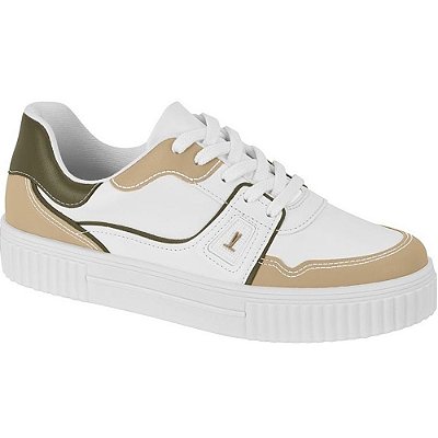 TENIS FEMININO VIZZANO 1307108 BRANCO/BEGE/OLIVA