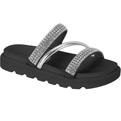 PAPETE FEMININO VIZZANO 6459133 CRISTAL/PRATA/PRETO