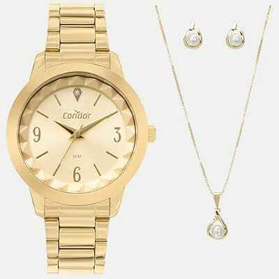 RELOGIO FEMININO CONDOR CO2035NBG/K4D DOURADO