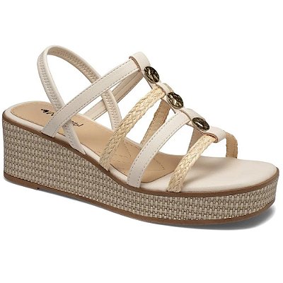 SANDALIA FEMININO MISSISSIPI MC382 LATTE CRISTAL