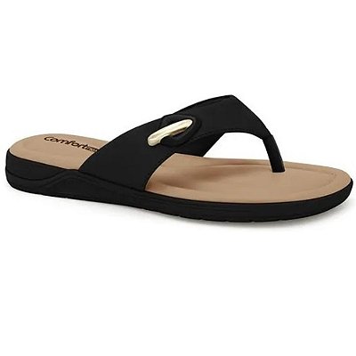 CHINELO FEMININO COMFORTFLEX 2580301 PLUS PRETO