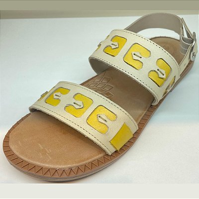 SANDALIA FEMININO ANDACCO 18146 MARFIM/AMENDOA