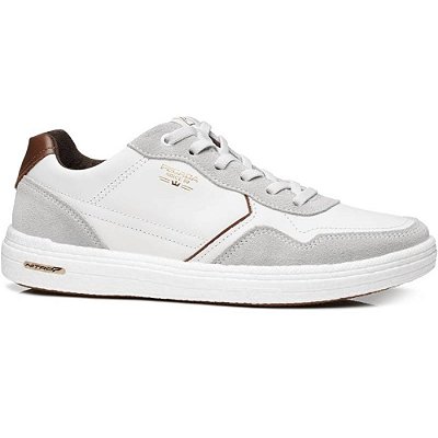 SAPATENIS MASCULINO PEGADA 112003 BRANCO/CONHAQUE