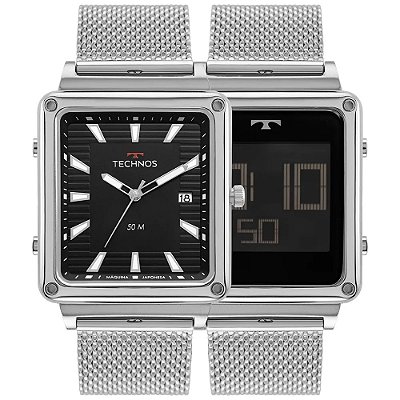 RELOGIO MASCULINO TECHNOS 1S13CW/1P PRATA