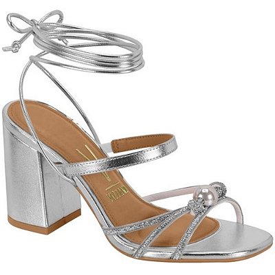 SANDALIA FEMININO VIZZANO 6409227 PRATA/BRANCO/CRISTAL