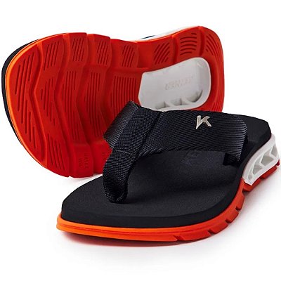 SANDALIA INFANTIL KENNER 2000023100 RAKKA KIDS PRETO/LARANJA