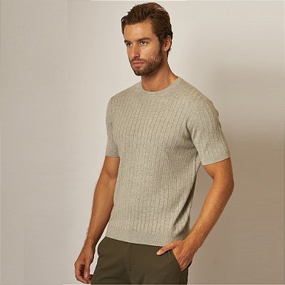 TRICOT MASCULINO PACIFIC BLUE 14331050 BLACK MELANGE