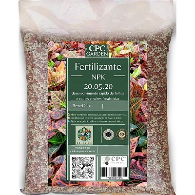 Fertilizante Premium NPK 20 05 20 Para Fortalecimento CPC Garden