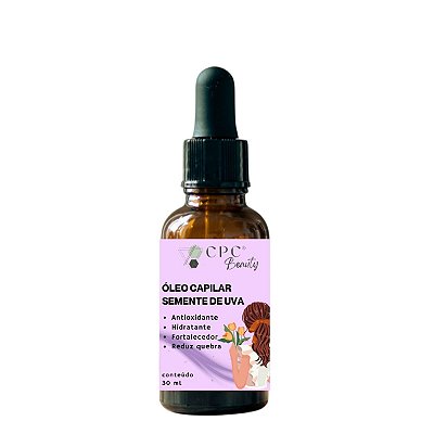 Óleo Capilar Natural Antioxidante de Semente de Uva CPC Beauty