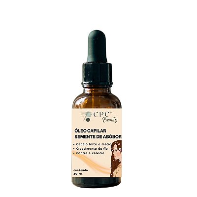 Óleo Capilar Natural Antiqueda de Semente de Abóbora CPC Beauty