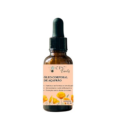 Óleo Corporal Natural Iluminador de Açafrão CPC Beauty