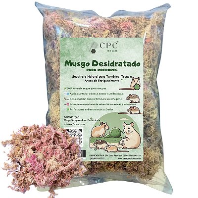 Musgo desidratado Para Terrario de Roedores CPC Pet Care