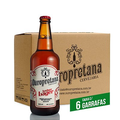 Caixa c/ 6 unidades - Ouropretana Amber Lager 500ml