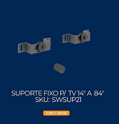 Suporte fixo p/ TV de 14″ a 84″ Preto M1