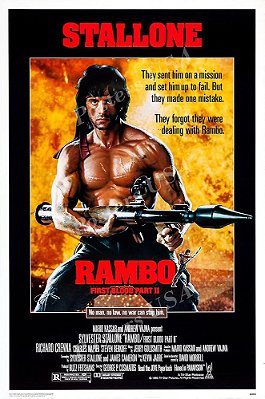 🎬 Poster do Filme Rambo First Blood Part II - Decoração para Fãs de Cinema