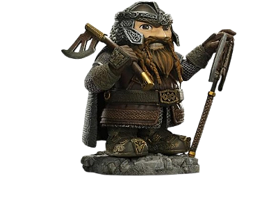 ⚔️【NOVO / LACRADO】Estátua Gimli - The Lord of the Rings | MiniCo Iron Studios