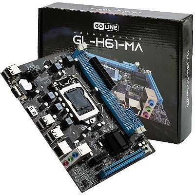 Placa Mãe GOLINE GL-H61-MA Socket LGA 1155 - até 2 DDR3
