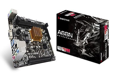 Placa Mãe Mb Biostar A68n 2100k Proc Amd E1-6010 Dual Core