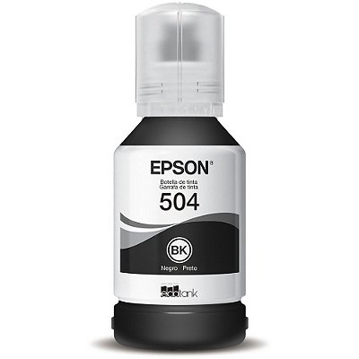 REFIL DE TINTA EPSON PARA IMPRESSORA ECOTANK 504 PRETO 127ML