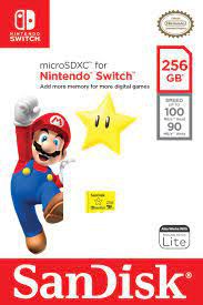 Cartao de memoria 256 giga Sandisk Nintendo Switch