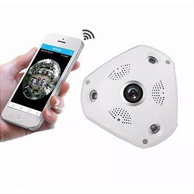 Câmera Segurança Ip Interna Panorâmica 360 Visão Noturna Wifi